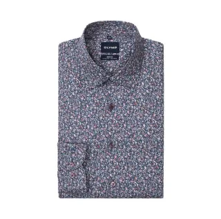 OLYMP - Body Fit: Businesshemd blau/pink - Gr. - 37