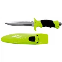 FoxOutdoor Universalmesser Tauchermesser, Profi, Beinholster, gelb-schwarz