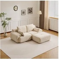 Leawin Sofa 2-Sitzer Sofa ohne Montage, Cordstoff, ergonomisch & platzsparend, Modulares Sofa mit 32D Polsterung für Wohnzimmer & kleine Räume
