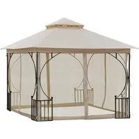 Outsunny Pavillon Gartenpavillon mit Doppeldach