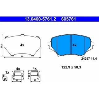 ATE Bremsbel?ge vorne Mazda MX-5 III NC 1.8 2.0
