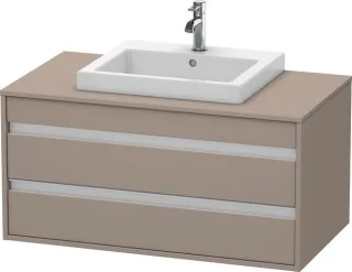 Duravit Ketho Konsolenwaschtischunterbau wandhängend Basalt Matt 1000x550x496 mm - KT675504343 KT675504343