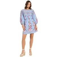 Love & Roses Minikleid Love & Roses Minikleid mit Spitzenbesatz, Regular (1-tlg)