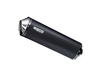 Sport Auspuff BOS Oval Edition BLACK Edelstahl für BMW R 1200 GS / Adventure Bj. 2004-2009 mit ABE
