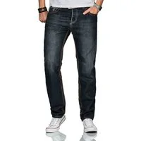Alessandro Salvarini Straight-Jeans Herren Comfort Fit – Baumwolljeans im 5-Pocket-Style Klassische Jeans aus 100 % Baumwolle mit Knopfleiste