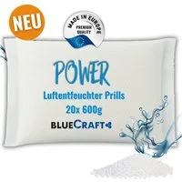BlueCraft Granulat-Luftentfeuchter 20x 600g Prills im Vliesbeutel Nachfüllpack gegen Feuchtigkeit Keller, Entfeuchter ohne Strom Nachfüller gegen Schimmel Schlafzimmer Wohnung