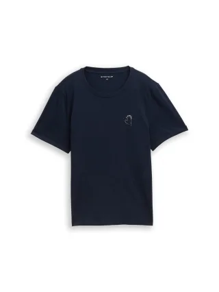 Tom Tailor - T-Shirt mit Print sky captain blue - Gr. - XL