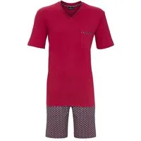 Ringella Shorty mit V-Ausschnitt und gemusterter Hose mit Seitentaschen (2 tlg) Reine Baumwolle