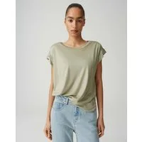 OPUS Kurzarmshirt Sosilla aus Jersey mit lockerer Passform matter Glanz in der Oberfläche, glatter Griff, Casual