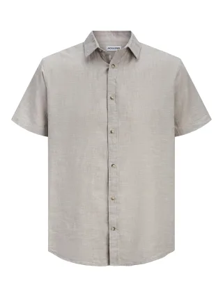 JACK&JONES - JJESUMMER LINEN BLEND SHIRT S/S SN - Gr. - S