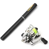 LuxusKollektion Reiserute Angelausrüstung Mini Angelrute mit Rolle 1M/1.4M/1.6M Faltbare Combo