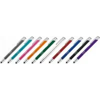 Livepac Office Kugelschreiber 10 Touchpen Kugelschreiber aus Metall / 10 verschiedene Farben