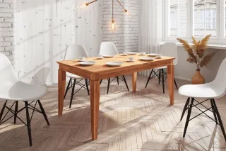 Esstisch Tisch LENNES Buche massiv 130x80 cm