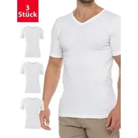 celodoro Kurzarmshirt Herren Business T-Shirt V-Neck Feinripp Baumwolle (1er/3er)