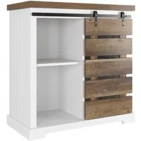 HOMECHO Buffet Sideboard Küchenschrank mit Schiebetür Anrichte rustikales