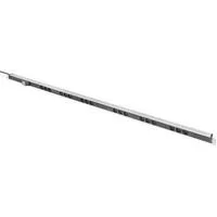 Steckdosenleiste mit Aluminiumprofil, 18-fach, 42HE schwarz/aluminium, 2 Meter Kabel, Leitungsschutzschalter 16A Typ C