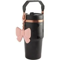 Next Trinkflasche Wasserflasche mit Print und Kette, 600 ml