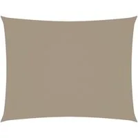 vidaXL Sonnensegel Sonnensegel Oxford-Gewebe Rechteckig 3,5x5 m Taupe, (1-tlg)
