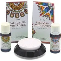 LAVISA Duftöl Duftstein für ätherische Öle, Diffusor, Aromatherapie, Duftlampe, Duftstein Diffusor Aromatherapie Palo Santo Salbei