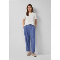 s.Oliver Chinos Hose Leinenmix-Hose mit Elastikbund und Barrel Leg
