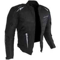 Alpha Speeds Motorradjacke Herren Biker Textil Jacke Wasserdicht Sport Touring Jacke Protektoren (Trennbare Innenjacke: All Season) Belüftungssysteme, SPORT Schwarz