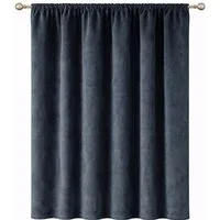 Stoffschmiede Gardine, Velour, Verdunkler, Kräuselband, verdunkelnd
