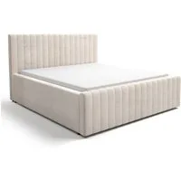 Lomadox Polsterbett BERNALDA-166, 180x200 cm Liegefläche, Beige, moderne Steppung