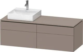 Duravit L-Cube Konsolenwaschtischunterbau wandhängend Basalt Matt 1420x550x482 mm - LC4870L43430000 LC4870L43430000