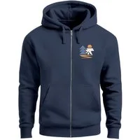 Neverless Sweatjacke Herren Sweatjacke mit Kapuze Brustlogo Natur Elemente Aufdruck Motiv