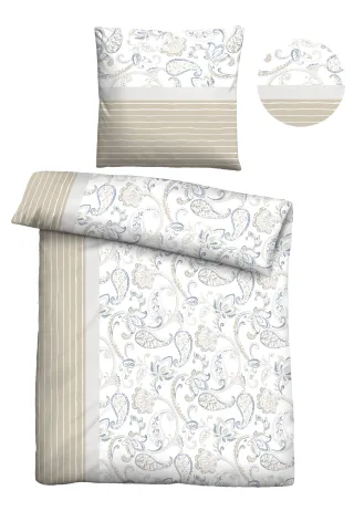 Castell - Markenbettwäsche Bettwäsche "0351110" 2 Stk. Poly-Cotton, wohlig warm, pflegeleicht, atmungsaktiv, Reißverschluss