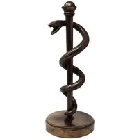 MystiCalls Dekofigur Aesculapstab - Doktor Arzt Medizin, Sammlerfigur, Dekorationsobjekt, Geburtstag, Dekofigur
