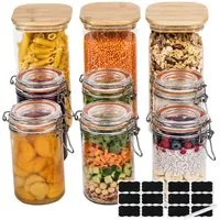 relaxdays Einmachglas Vorratsgläser & Einmachgläser 9er Set, Glas, (9-tlg)