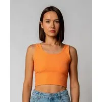 GORG Crop-Top Damen Geripptes Cropped Top aus Bio-Baumwolle & TENCEL Modal