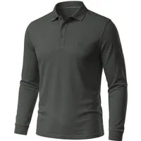 normani Langarmshirt Herren Langarm Poloshirt Lyroe Basic Polo Longsleeve Shirt für Männer