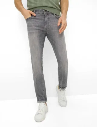 Brax Herren Five-Pocket-Hose Style CHUCK SILVER GREY USED, denim hellgrau, Gr. 40/36