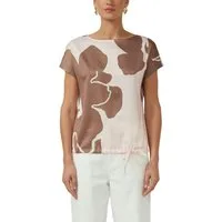 s.Oliver BLACK LABEL Kurzarmshirt mit floralem Muster