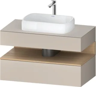 Duravit Qatego Konsolenwaschtischunterbau wandhängend Taupe Matt 1000x550x600 mm - QA4731030910010 QA4731030910010