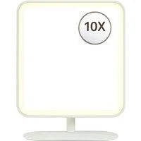 LA CUTE Schminkspiegel LED-Kosmetikspiegel 5X Vergrößerung Touch USB-C dimmbar (Einzelset LED-Schminkspiegel mit Akku, 120° verstellbar, tragbar, Komplettset: LED-Spiegel mit 5X Zoom, USB-C Ladekabel, Anleitung), 5-fache Vergrößerung mit LED-Licht un