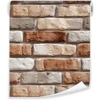 Wallarena Fototapete Ziegel Mauer - Mehrfarbig - Modern - Vlies - Schlafzimmer, glatt