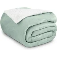 Wohndecke in Lammfell-Optik Kuscheldecke weich & flauschig - Sherpa Fleecedecke, Gräfenstayn, Warme Wolldecke & Sofaüberwurf Tagesdecke für Couch & Sofa