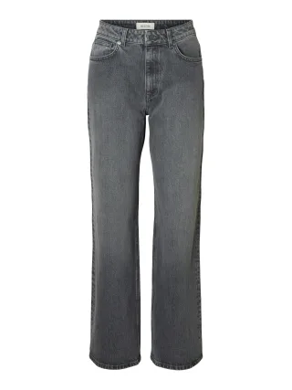 selected women - SLWWIDE BEA-KORI HW JEANS NOOS Medium Grey Denim - Gr. - 32