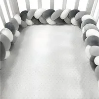 Norvéa Home Nestchenschlange Bettschlange geflochten, Baby Nest, Bettumrandung Baby Bett, 2m, Babynest engmaschig geflochten, Nestchenschlange für Ihr Babybett