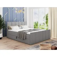 Sofnet Boxbett Star Lux (mit zwei Bettkästen, Bonell-Matratze und Topper), Doppelbett, Polsterbett mit Kopfteil und Fußteil, Boxspringbett
