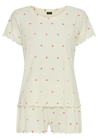 LASCANA - Vivance Dreams VD Rib Shorty off-white - Gr. - 38