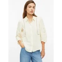 s.Oliver Kurzarmbluse Bluse Musselin-Bluse mit Spitzendetails