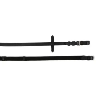 Hans Melzer Horse Equipment Hans Melzer Zügel Gurt schwarz/silber 9 Stopper in 6cm Abständen WB (Warmblut)