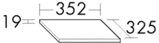 Burgbad Abdeckplatte Eqio 19x352x325 Eiche Dekor Urban, APCU035F5662 APCU035F5662
