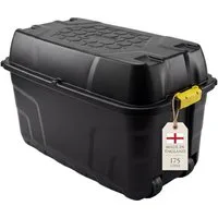 BigDean Aufbewahrungsbox Transportbox Nutzvolumen 175 Liter Kunststoff mit Rollen und Deckel (Packung, 1 St., Aufbewahrungsbox), 175L Fassungsvermögen, Integrierte Rollen, Deckel Verschließbar