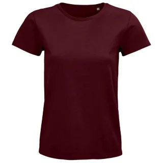 SOLS - "Pioneer" T-Shirt Baumwolle aus biologischem Anbau für Damen (Burgunderrot)