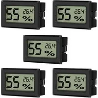 Bundviel Feuchtigkeitssensor Digitales Thermometer Hygrometer Großzahlanzeige, 5 Stück, (5-St)